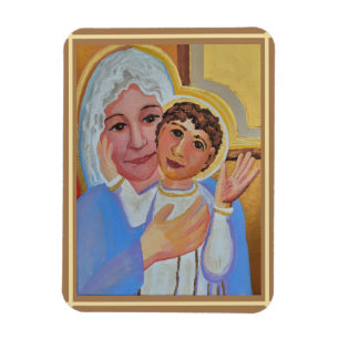 Madonna och barnikonens vikt magnet