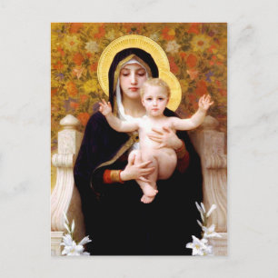 Madonna och barnjul helg vykort