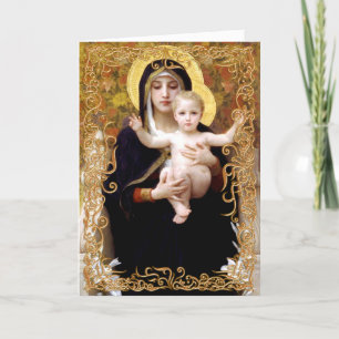 Madonna och barnjulkort helgkort