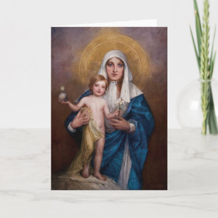 Madonna och barnjulkort helgkort