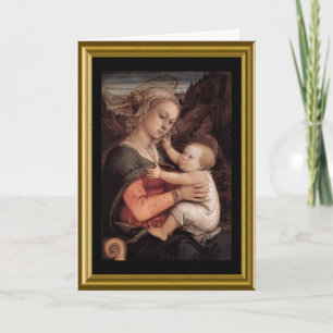 Madonna och barnjulkort helgkort