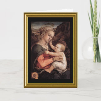 Madonna och barnjulkort helgkort