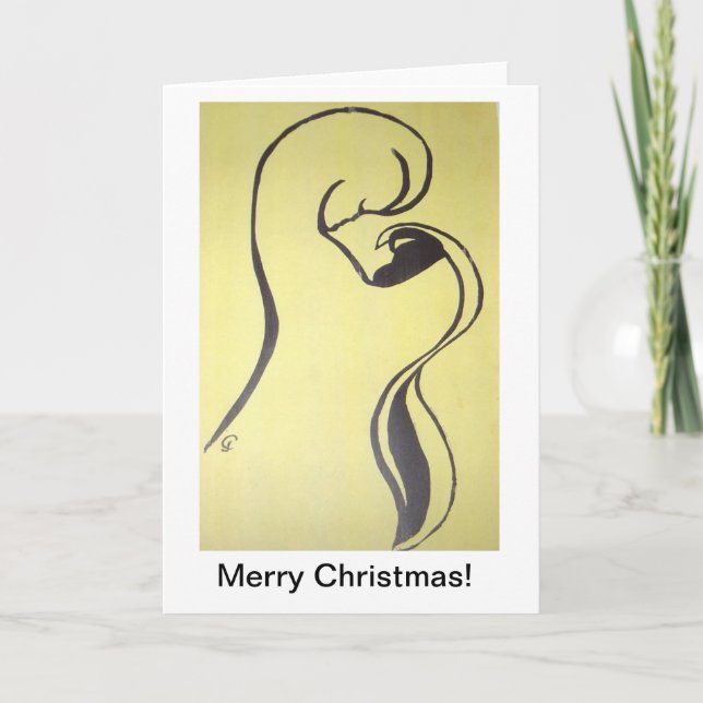 Madonna och barnjulkort helgkort (Framsida)