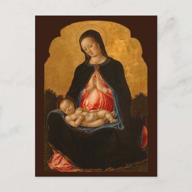 Madonna och barnkonst vykort (Framsida)