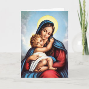 Madonna och barnkort helgkort