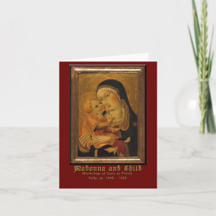 Madonna och barnrenaissancekonst Sano Di Pietro Kort