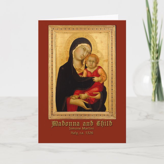 Madonna och barnSimone Martini hälsning Kort (Framsida)