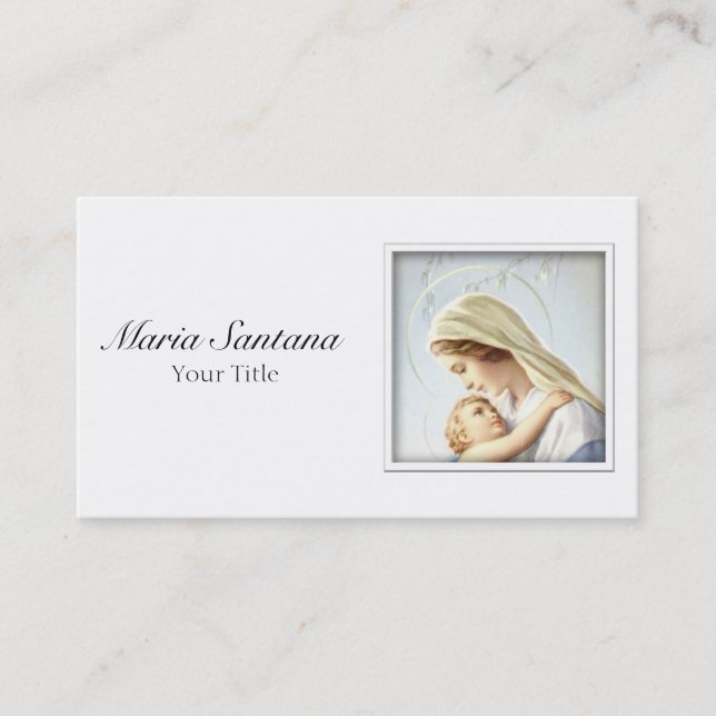 Madonna och barnvisitkort visitkort (Framsida)