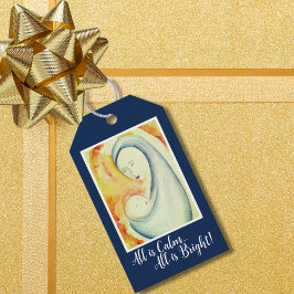 Madonna och Child Anpassningsbar Art Religiösa Hel Presentetikett
