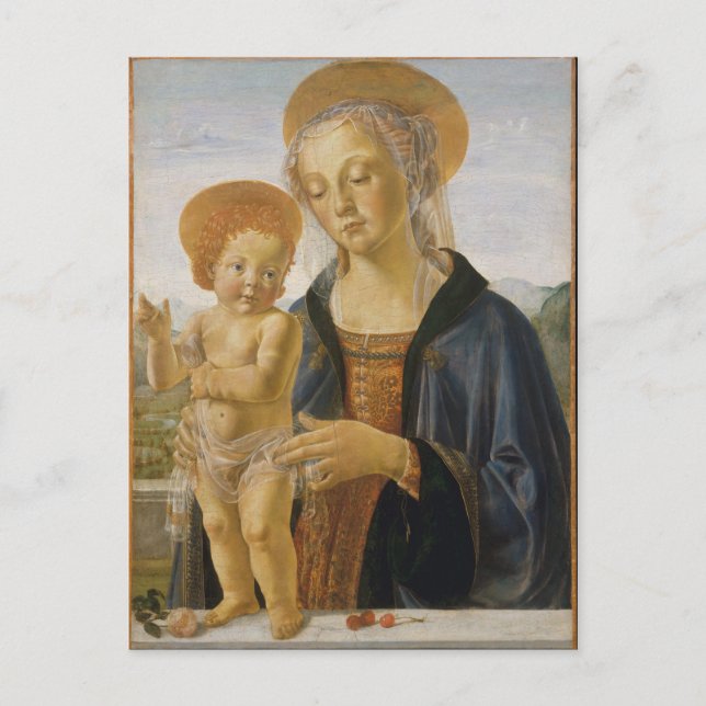 Madonna och Child av Andrea del Verrocchio Vykort (Framsida)