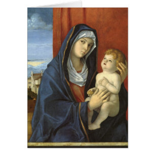 Madonna och Child av Giovanni Bellini Hälsningskort