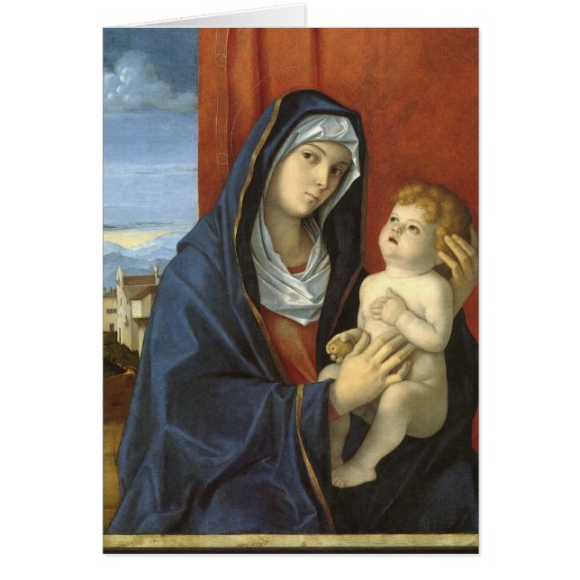 Madonna och Child av Giovanni Bellini Hälsningskort (Framsidan)
