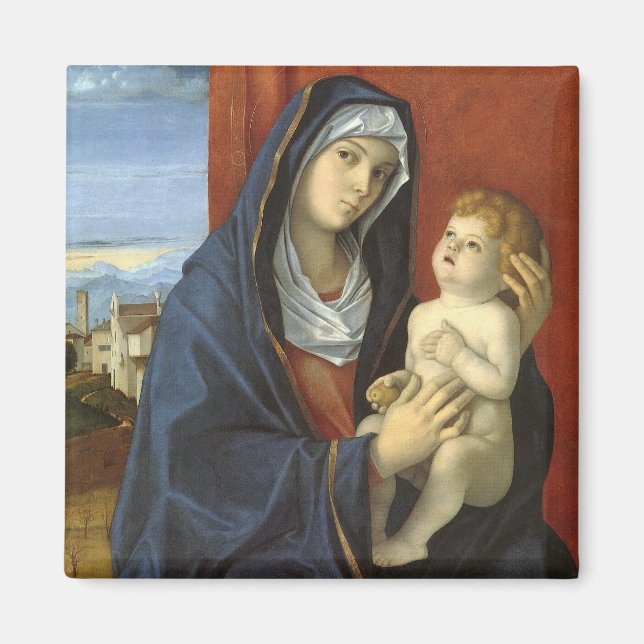 Madonna och Child av Giovanni Bellini Magnet (Framsidan)