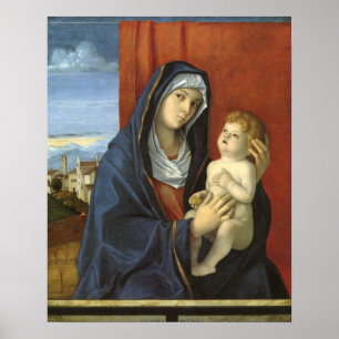 Madonna och Child av Giovanni Bellini Poster