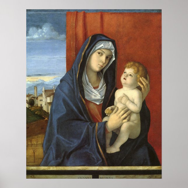 Madonna och Child av Giovanni Bellini Poster (Framsidan)