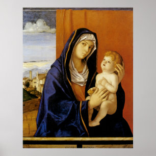 Madonna och Child av Giovanni Bellini Poster