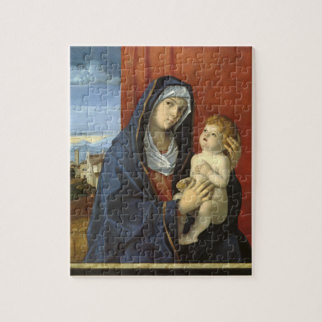 Madonna och Child av Giovanni Bellini Pussel (Vertikal)
