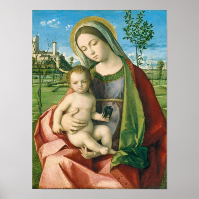 Madonna och Child av Giovanni Bellini Religiösa Poster (Framsidan)