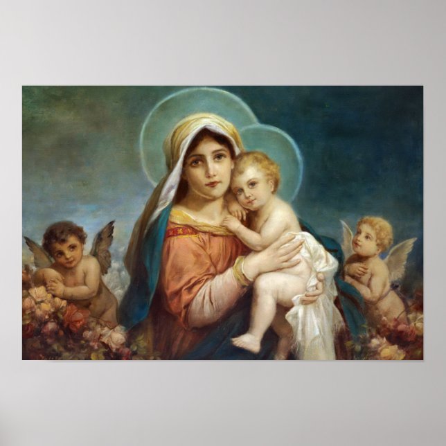 Madonna och Child by Hans Zatzka - poster (Framsidan)