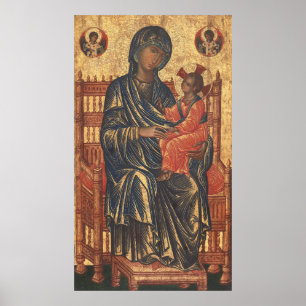 Madonna och Child - Byzantine Fine Art Poster