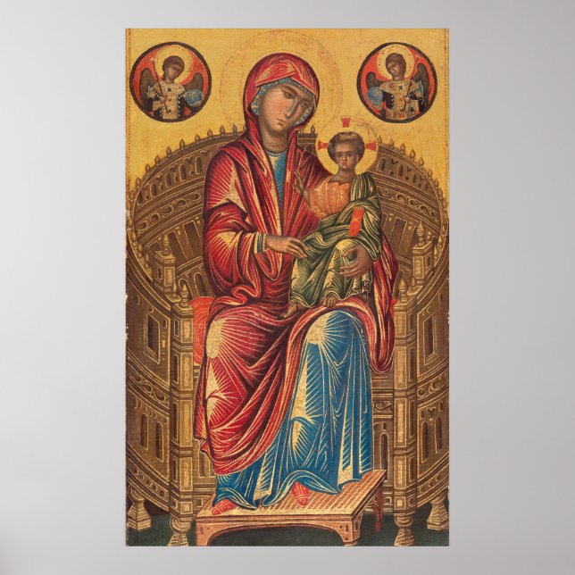 Madonna och Child - Byzantine Fine Art Poster (Framsidan)