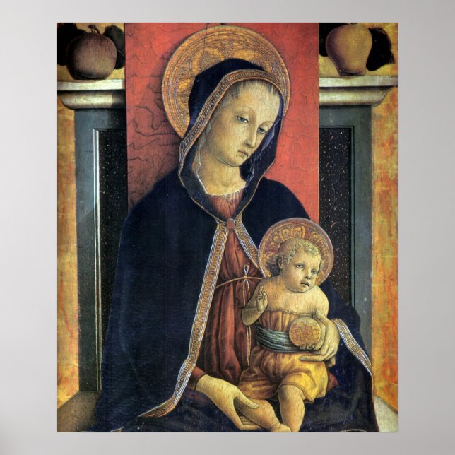 Madonna och Child - Carlo Crivelli - c1468 Poster (Framsidan)