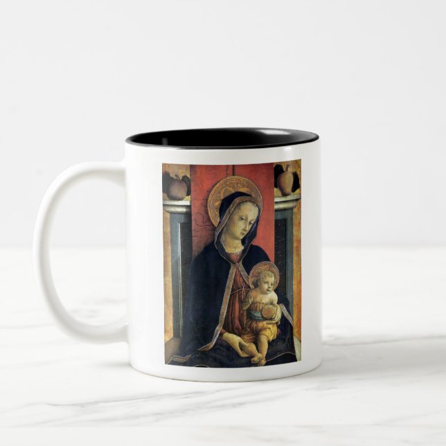 Madonna och Child - Carlo Crivelli - c1468 Två-Tonad Mugg (Vänster)