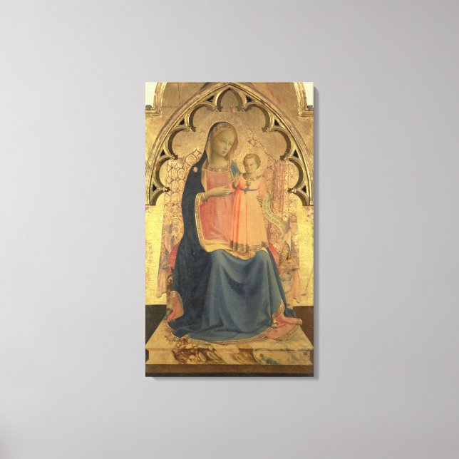 Madonna och Child, central panel of a triptych Canvastryck (Framsida)