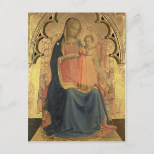 Madonna och Child, central panel of a triptych Vykort