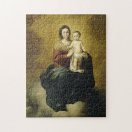 Madonna och Child, Christian Art Jigszle Puzzle Pussel