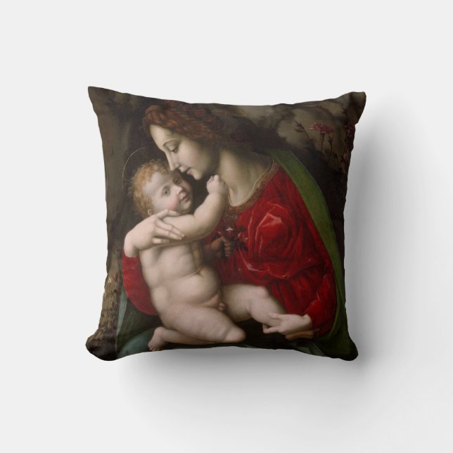 Madonna och Child, Circa 1520 Kudde (Framsida)