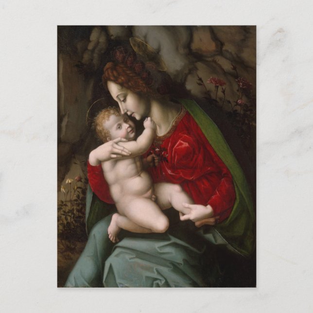 Madonna och Child, Circa 1520 Vykort (Framsida)