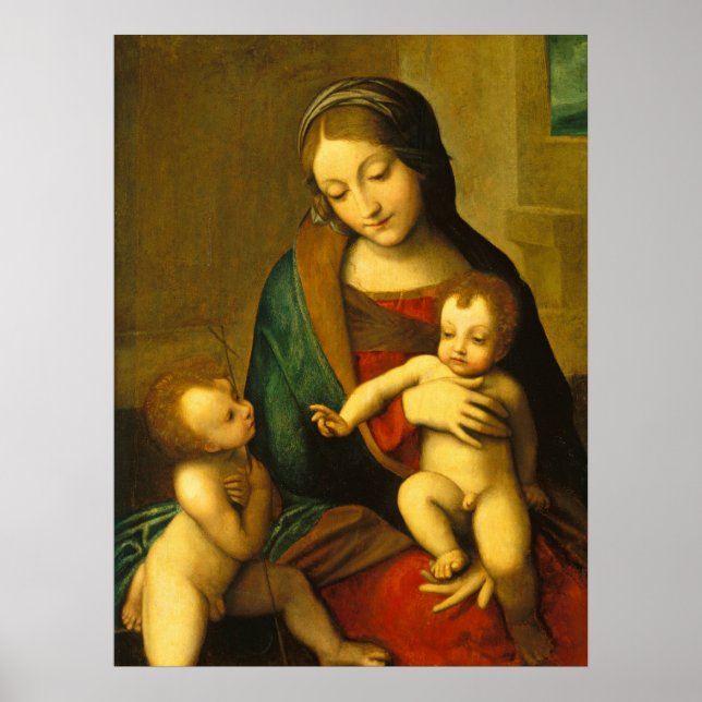 Madonna och Child - Correggio Fine Art Poster (Framsidan)
