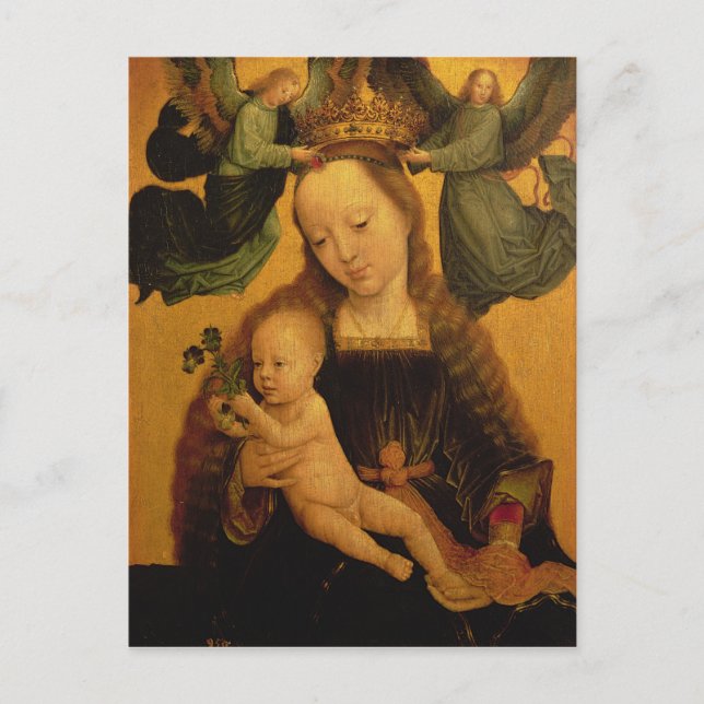 Madonna och Child Crowned by Two Änglar, 1520 Vykort (Framsida)