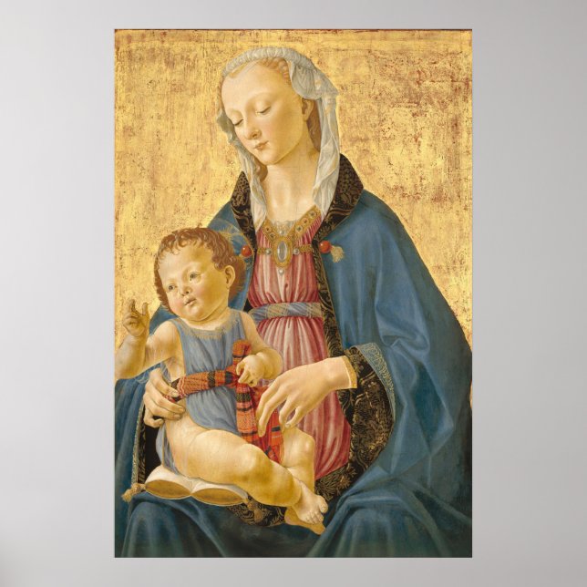 Madonna och Child - D. Ghirlandaio Fine Art Poster (Framsidan)
