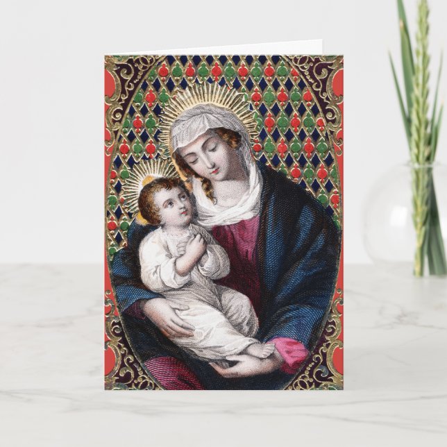 Madonna och Child (DPT 001) Helgkort (Framsida)