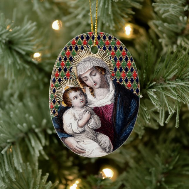 Madonna och Child (DPT 001) Julgransprydnad Keramik (Träd)