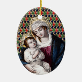Madonna och Child (DPT 001) Julgransprydnad Keramik