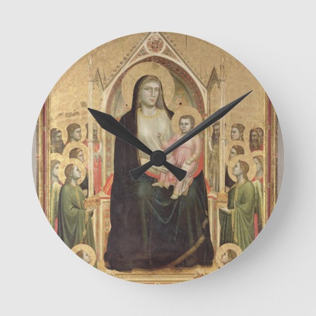 Madonna och Child Enthroned, c.1300-03 (PRE-restor Rund Klocka (Framsida)