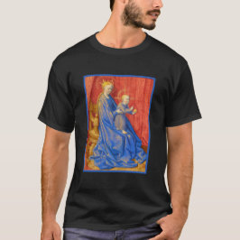 Madonna och Child Enthroned Jean Fouquet T-Shirt