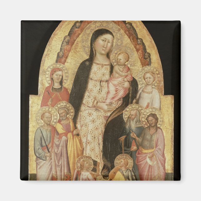 Madonna och Child Entronated Magnet (Framsidan)