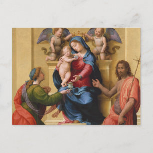 Madonna och Child Entronated med Saints Mary Vykort