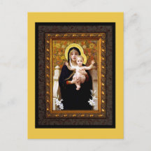 Madonna och Child Fine Art Helgdag-vykort
