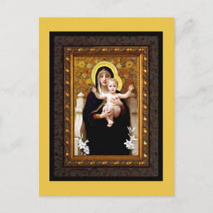 Madonna och Child Fine Art Helgdag-vykort Helg Vykort