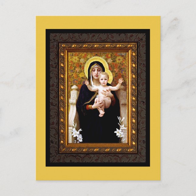 Madonna och Child Fine Art Helgdag-vykort Helg Vykort (Framsida)