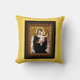 Madonna och Child Fine Art Pillow Skriv ut Kudde