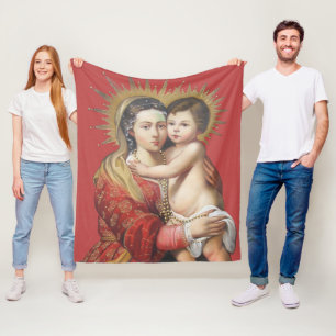 Madonna och Child Fleecefilt