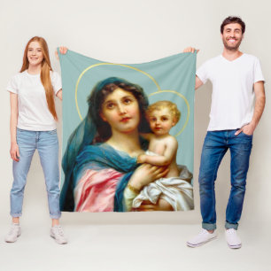 Madonna och Child Fleecefilt