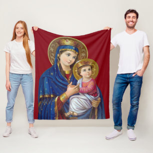 Madonna och Child Fleecefilt