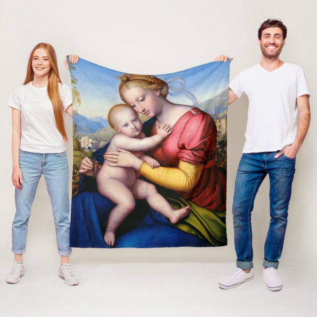 Madonna och Child Fleecefilt (På plats)
